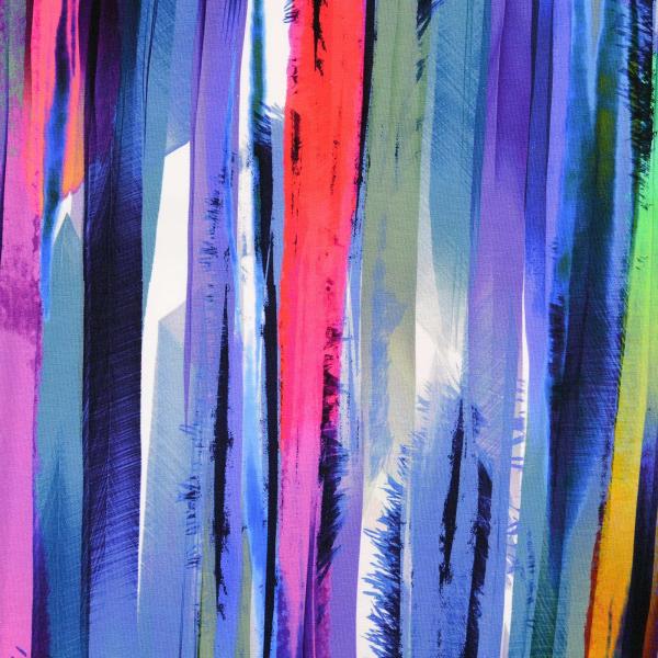 Baumwoll-Jersey Digitaldruck, bunte Streifen